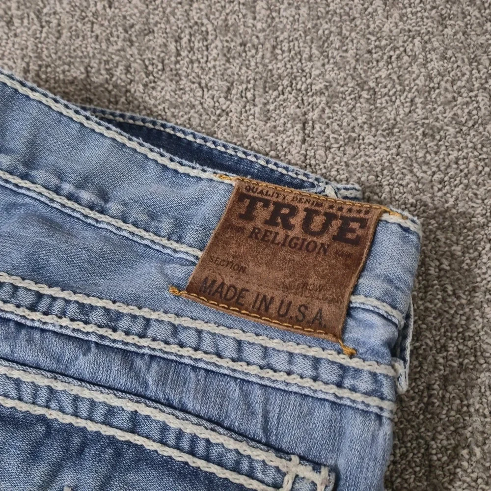 Vintage True Religion Deadwood Ropestitch Jeans Size 38 Designer Flap Pocket